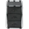 Gifi Rangement|Tour de rangement pliable 3 tiroirs noir