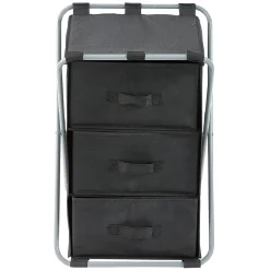 Gifi Rangement|Tour de rangement pliable 3 tiroirs noir