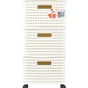 Gifi Rangement|Tour de rangement 3 tiroirs blanc