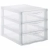 Gifi Rangement|Tour Orgamix 3 tiroirs A4 transparent et blanc