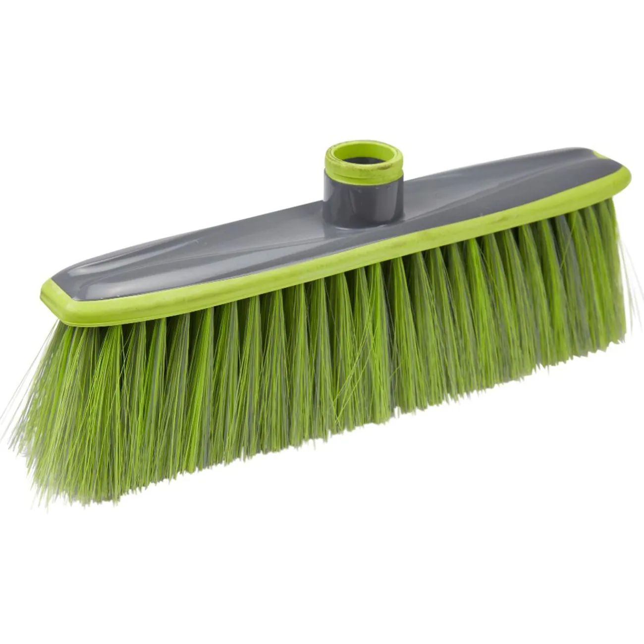 Gifi Nettoyage Et Entretien|Tête de balai d'intérieur droit en plastique contour antichoc vert et gris