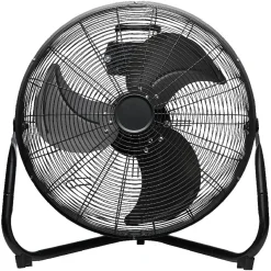 Gifi Ventilateur^Ventilateur industriel à poser Homday métal noir Ø 45 cm