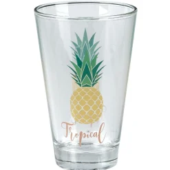 Sale Gifi Verre bas style tropical motif ananas 31cl